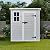 Praxatek 6x6 FT Outdoor Storage Shed, Waterproof Resin with Floor, Window, Lockable Door and Vents, Light Gray