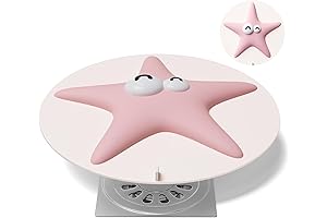 Seastar Silicone Bathtub Plug Drain Stopper, 6 Inch Pink Shower Drain Cover...