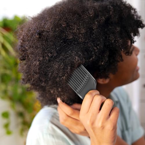 2 Piezas Peines Afro Dientes Anchos Plástico Negro miniatura 6