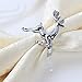 Holiday Napkin Rings Set of 8 Holders for Fall Wedding Christmas Dinner Parties Home Table Decoration (Silver 1, 8)