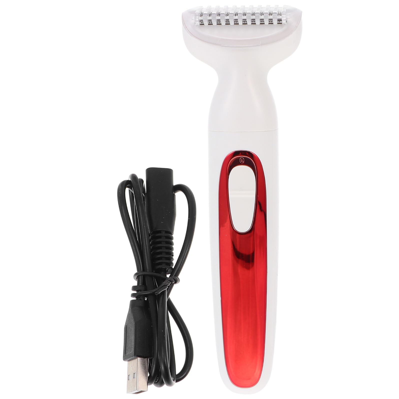 Depilatore Elettrico Ricaricabile USB Rosso per Uomo e Donna | Abs, Testina ad Alta Velocità, Portatile e Leggero, per Casa e Viaggio, 1 Pezzo