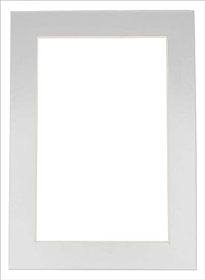 6x9 Mat Bevel Cut for 4x5 Photos - Acid Free Metallic Silver Precut Matboard - for Pictures, Photos, Framing - 4-ply Thickness