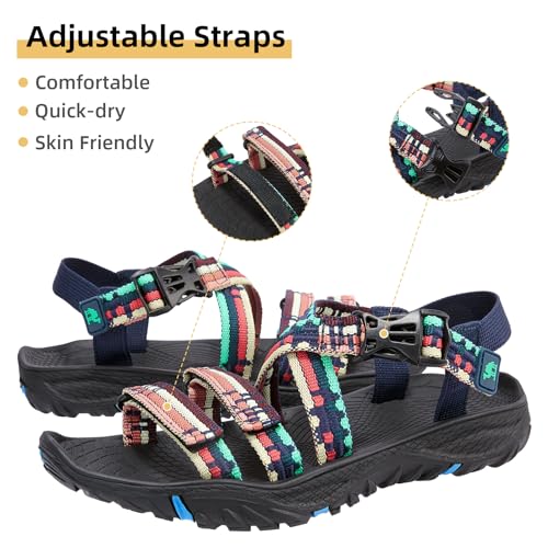 CAMEL CROWN Hiking Sandals for Women Outdoor Sports Sandals Open Toe Athletics Sandals Braided Tape Walking Sandal3