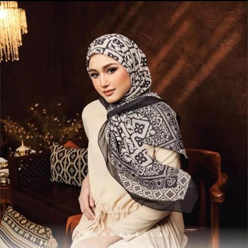 43 Inch Large Tencel Cotton Square Scarf Printed Floral Shawl Head Wrap Headscarf Hair Sleeping Bandanas2