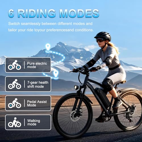 26-inch Adult Electric Bicycle, with a Load Capacity of 330