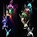 Hummingbird Solar Wind Chimes Light Outdoor Hanging - Waterproof Mobile Romantic Solar Powered Changing Color LED Hummingbird Wind Chimes for Home, Party, Festival, Night Garden Decoration, Xmas Gifts