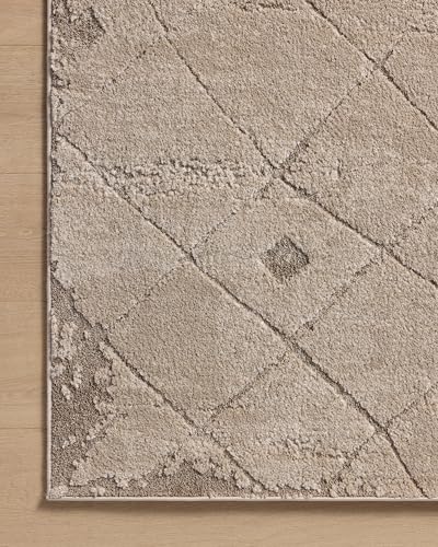 Image of Loloi Amber Lewis Monty Beige /Natural 11'-6 inch x 15' Area Rug | MOT-05 Approx. 11x15 Living room Dining room Bedroom, Modern, Abstract, Moroccan, Neutral, Area Rug
