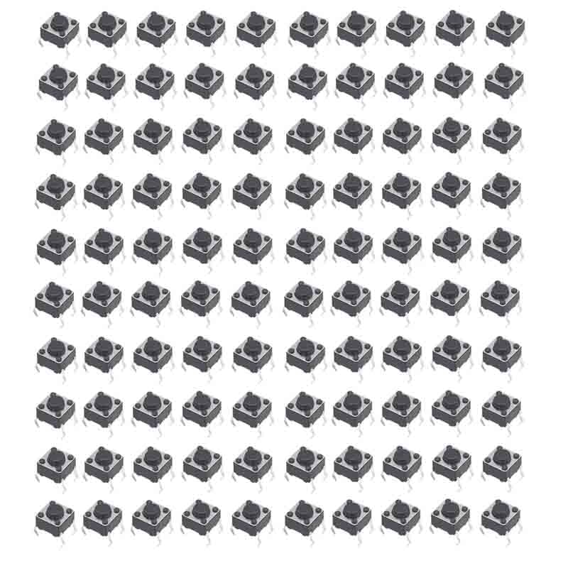 Micro interrupteur 4 broches vertical 6x6mm bouton poussoir tactile pour circuit PCB