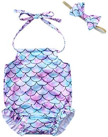 Baby Infant Girls 3-24M One Piece Swimsuit Cute Pineapple Printed Backless Halter Swimwear Bathing Suits