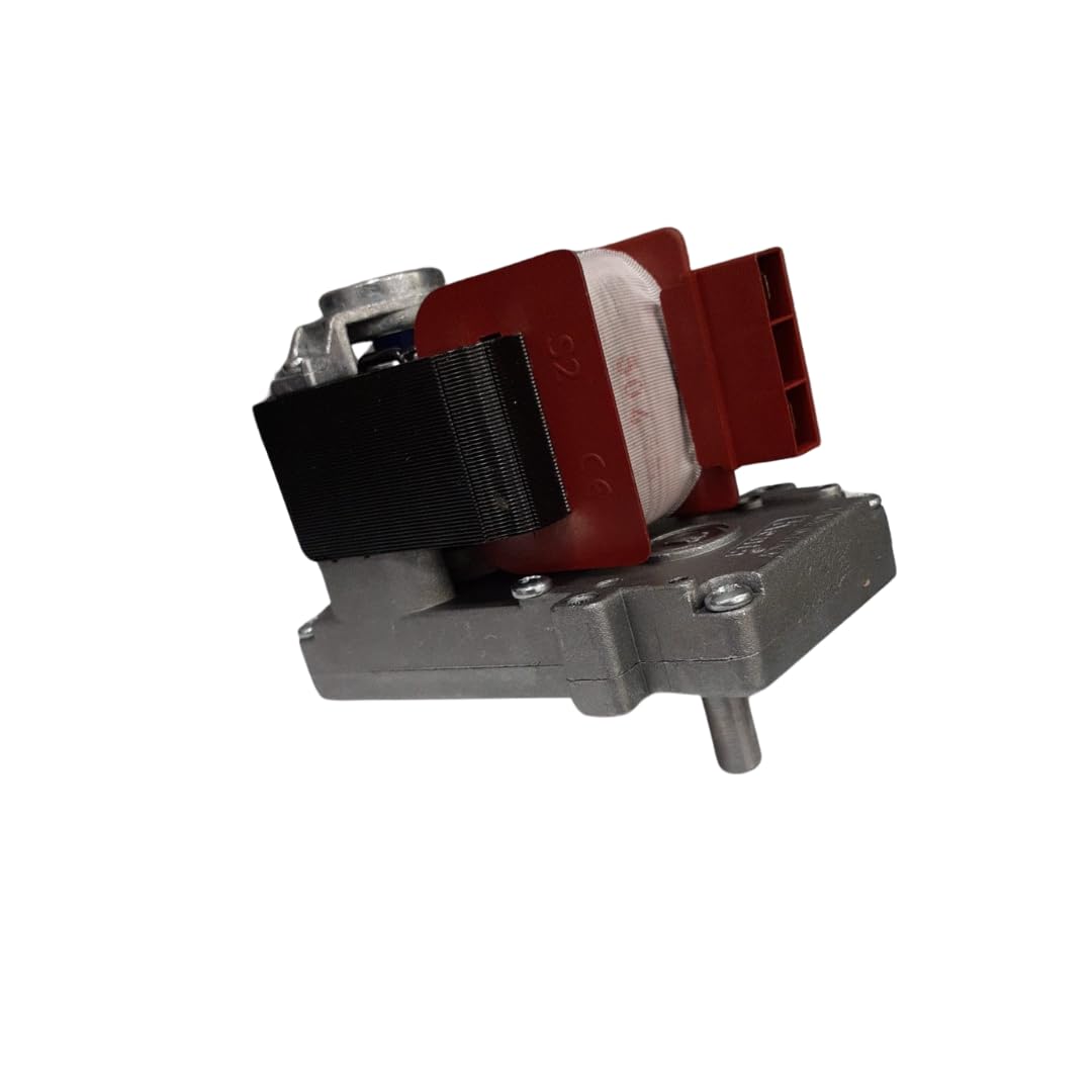 Motorreductor Kenta K9115062 par nominal 25 Nm, absorción 28 W, velocidad 2 rpm, rotación horaria, diámetro del eje 8,5 mm, paquete de láminas de 30 mm, alimentación 220 V CA - 50/60 Hz