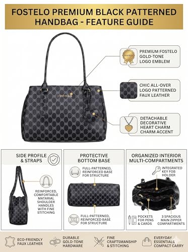Image of Fostelo Women's Riverside Satchel Tote Handbag for Women | Ladies Purse | Stylish Shoulder Bag | Gift For Women