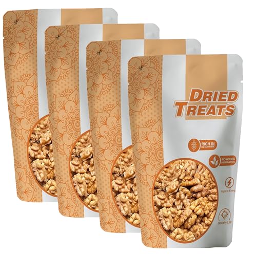 Image of Dried Treats Dried Fruits Nuts And Seeds (Kashmiri Walnuts Kernels /Akhrot Giri, 1000g (4x250g))