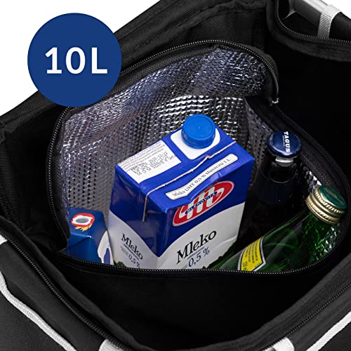 MONZANA® 3in1 Einkaufstrolley 56L bis 50 kg klappbar abnehmbare Tasche 6 Rollen Tragegurt Treppensteiger Einkaufswagen Einkaufshilfe Trolley Schwarz Meliert – Bild 7