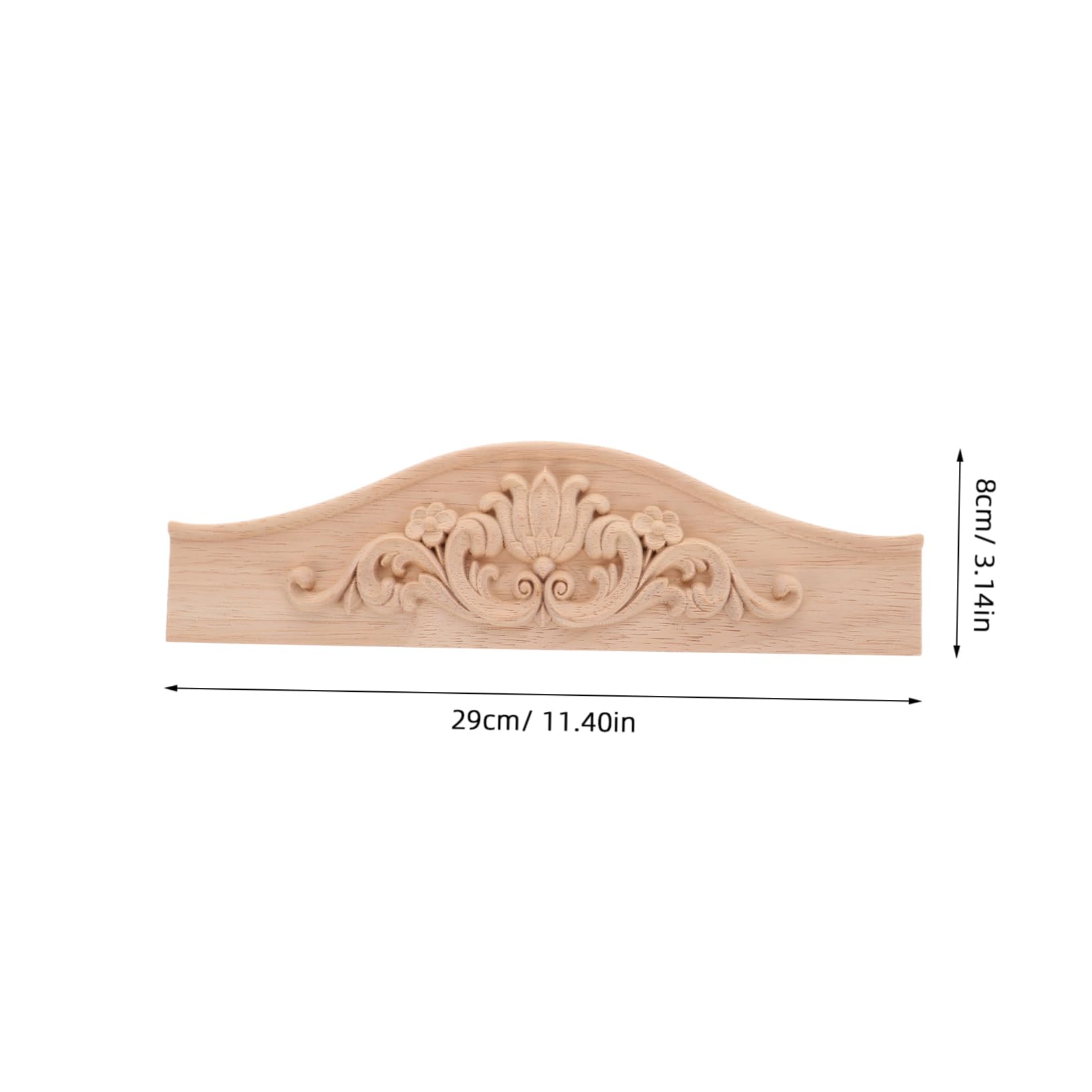Zerodeko Hand Carved Appliques Elegant European Style Decor for Furniture Quick Installation Solid Wood Onlay for Cabinets Doors and DIY Projects