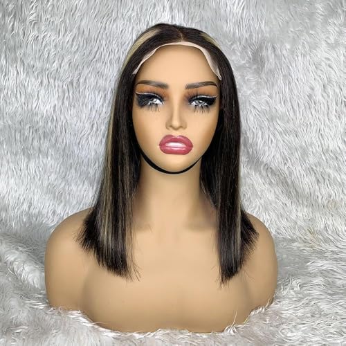 Perruque bresilienne femme lace closure 5x5 sans colle pour un effet naturel bob wig