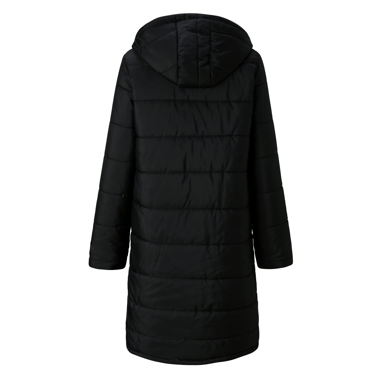Générique Gilet Automne - Hiver - ExtéRieur Automne Hiver Doudoune Femme Sans Manches Parka Gilet Long À Capuche Femme Chaud Manteau En Duvet Fermeture éClair Couleur Unie Veste Longue Blouson #39