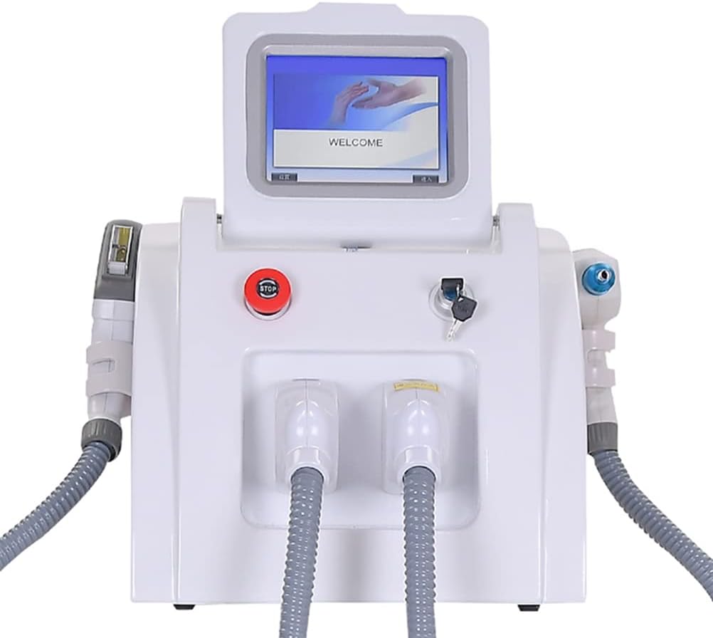 E-licht IPL Opt Herenhaar en ND YAG Tattoo Removal Machine, 2 in 1 Tattoo Removal Rejuvenation Beauty Machine