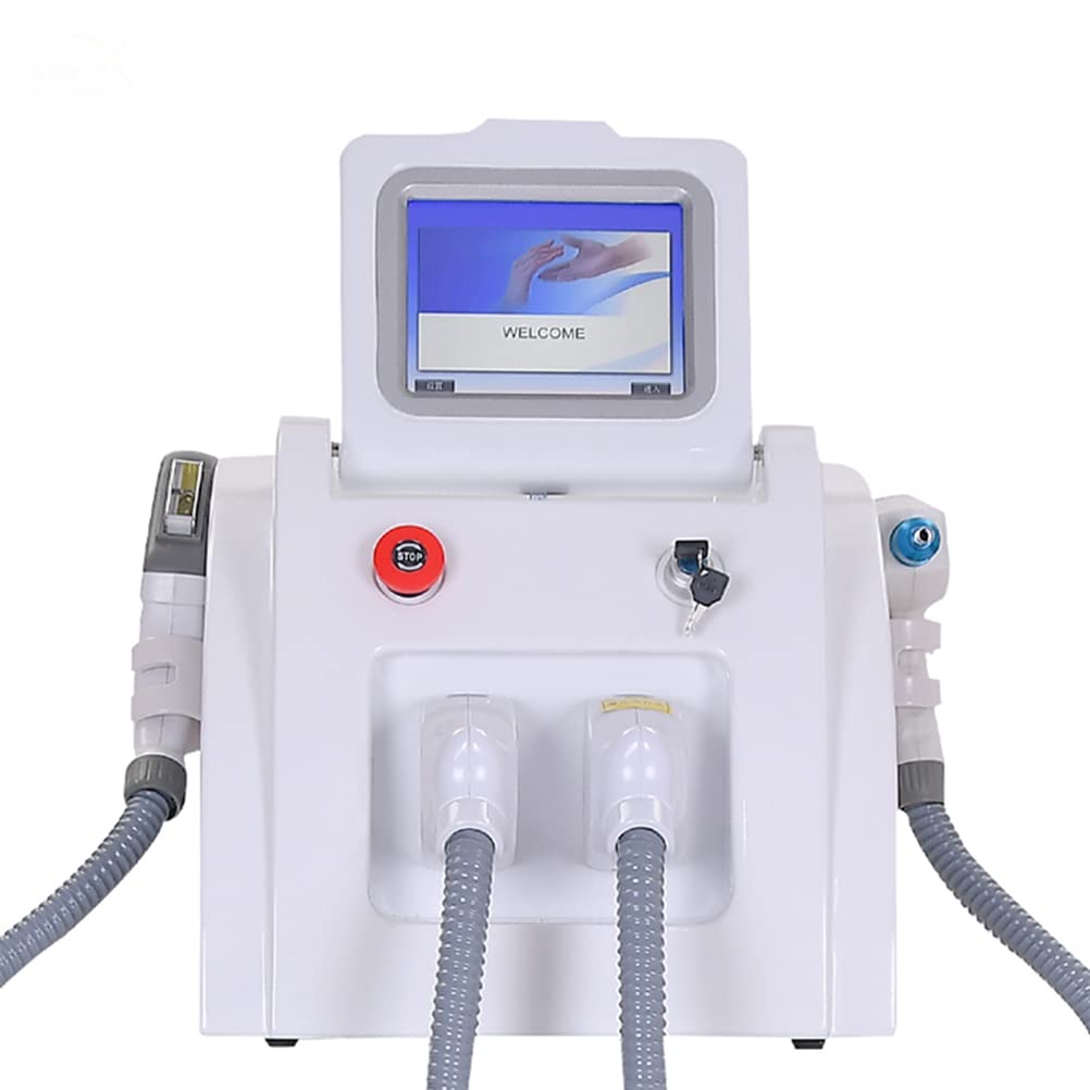 IPL OPT Epilatore per la rimozione e macchina per la rimozione dei tatuaggi Nd Yag, macchina di bellezza E-light per la rimozione di sopracciglia/contorno degli occhi/nei