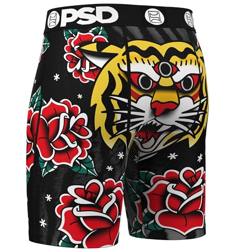 PSD Men's Big Cat Print Boxer Briefs - 7 Inch Inseam Breathable and Supportive Men's Underwear with Moisture-Wicking Fabric2