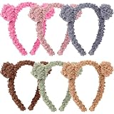 [HEATSHAKING] 6個 かわいい熊耳ヘアフープ ふんわり軽量ヘアバンド メイクや洗顔にも パーティー コスプレ用ユニセックス髪飾り