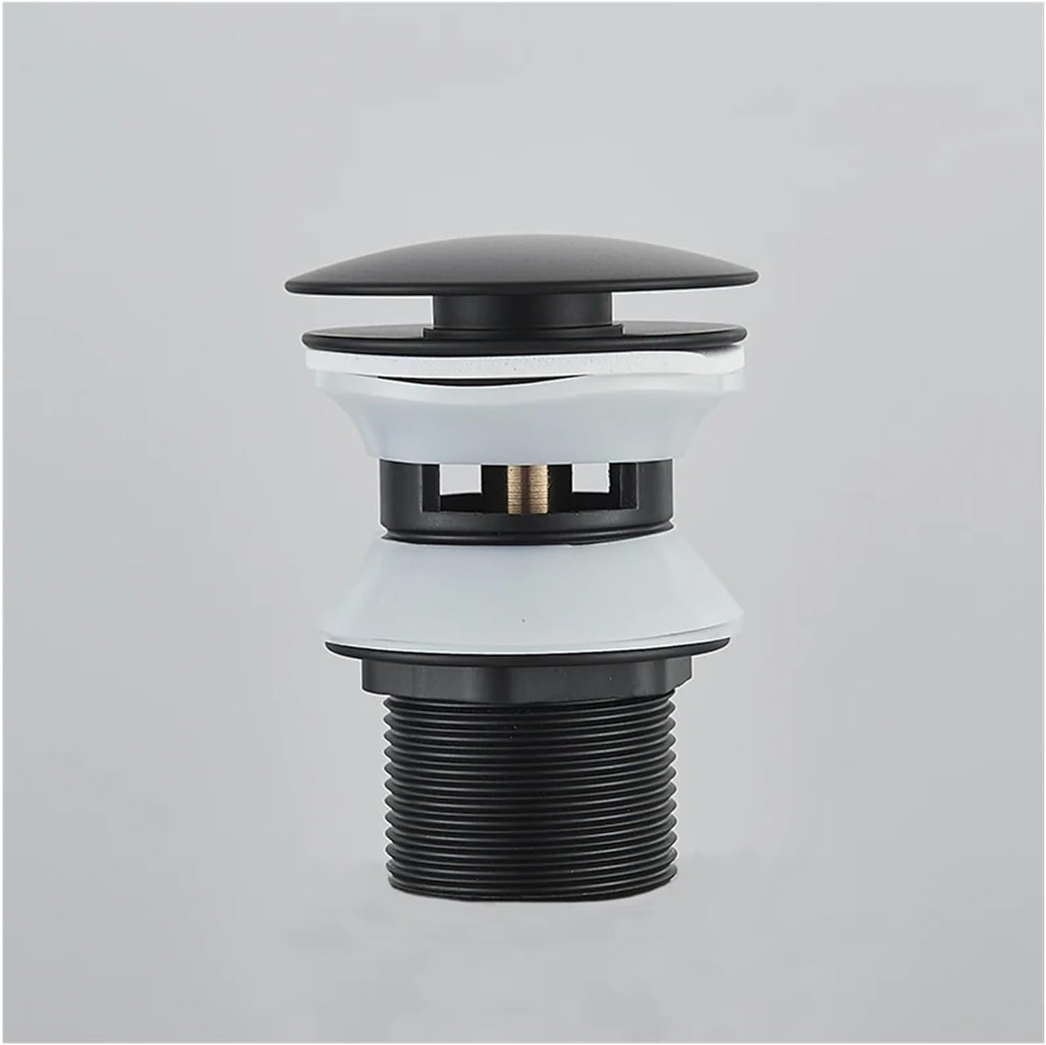 sustitución de tapones de fregadero pop up, Botón de drenaje emergente Tapón for lavabo de baño Escurridor Sifón Tapón de desechos Accesorio for grifo de lavabo Tubo for lavabo Negro Dorado Rosa(Nicke