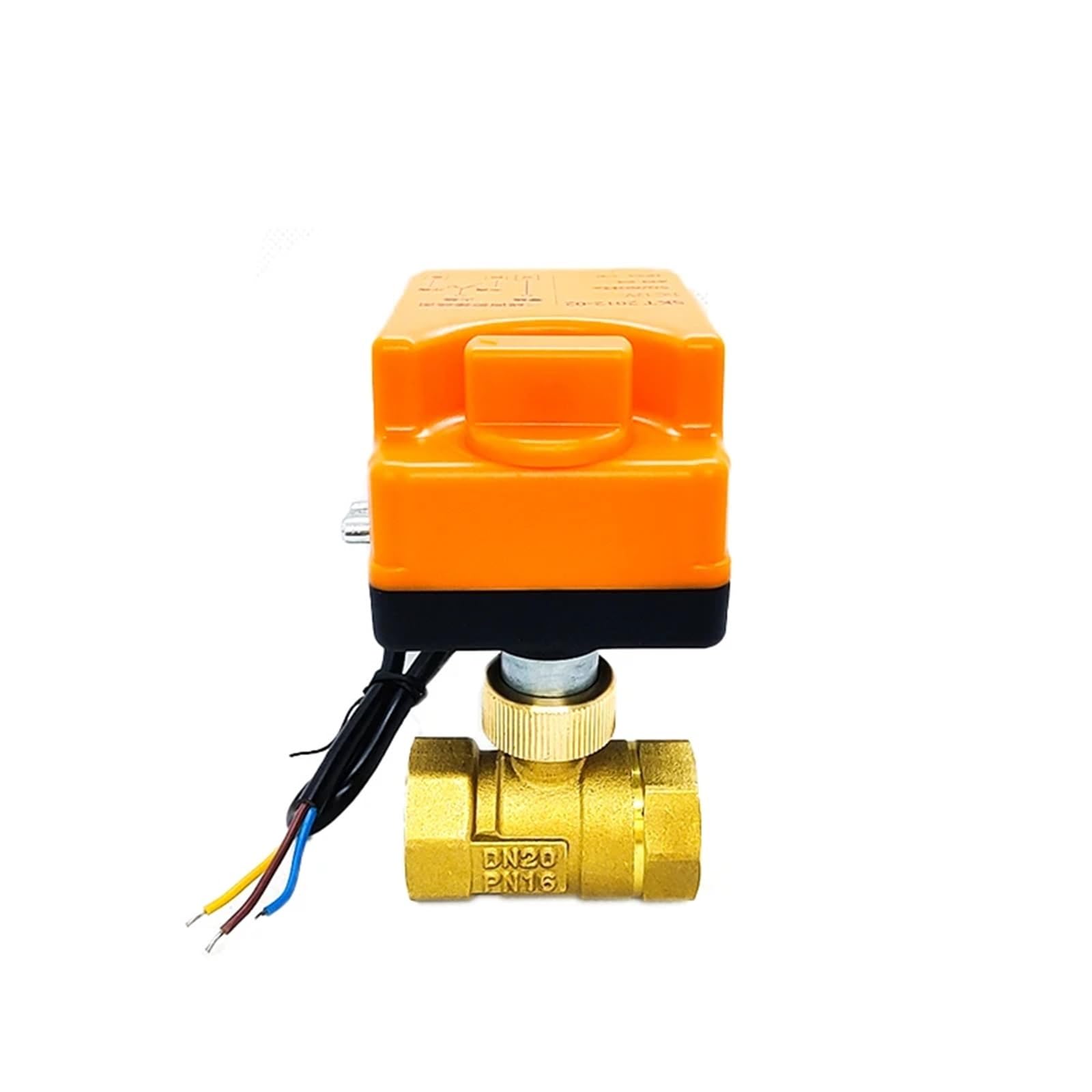KKCZOFMJ 3/4" Motorized Ball Valve 220V 12V 24V 3-Wire 2 Point Control Brass Electric Ball Valve With Manual Switch(24VDC)