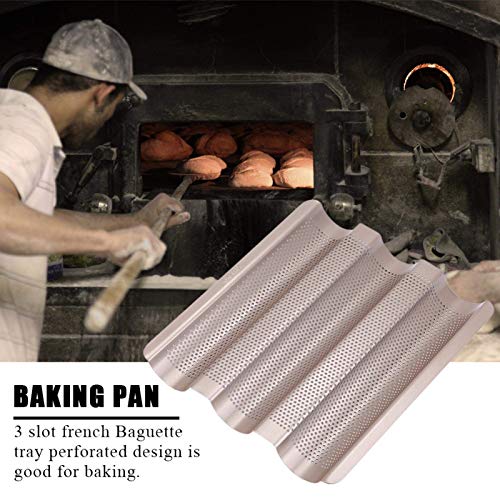 10Inch Baguette Pan, Non-Stick Carbon Steel French Bread Loaf Mold Oven Tray For Baking #TOP4