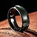 King Will Tungsten Carbide Wedding Band for Men Women-8mm Width Green Maple Wood Inlay and Black Center Domed Design Wodden Wedding Ring Comfort Fit Size 10