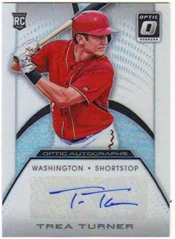 Baseball Trading Card MLB 2016 Donruss Optic Autographs #22 Trea Turner NM Near Mint Auto Nationals