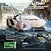 MIEBELY Lamborghini Remote Control Car, 1:16 Scale Lambo Toy Car 7.4V 500mAh Officially Licensed 12Km/h Rc Cars with Led Light 2.4Ghz Model Car for Adults Boys Girls Birthday Ideas Gift (Champagne)