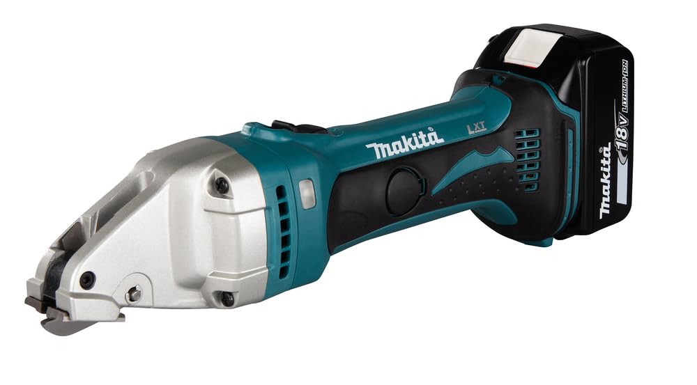 Makita Forbici per lamiere a batteria, 1,6 mm, 18 V, 5,0 Ah, 2 batterie e caricatore in MAKPAC, DJS161RTJ