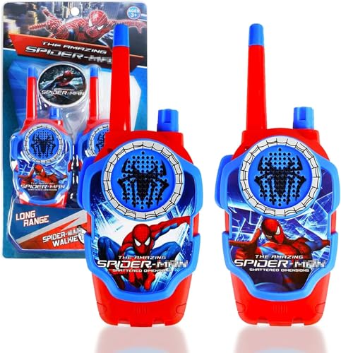 Walkie Talkie Niños 2 Piezas 3D Walky Talky Spider Juguetes para 3 4 5 6 7 8 Años Niños Niñas Spider Walkie-Talkie...
