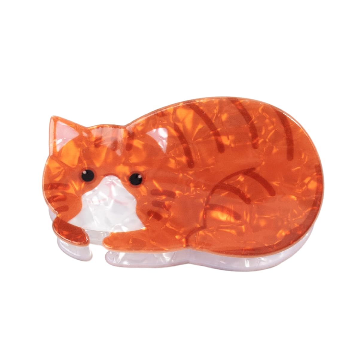 Orange Cat Hair Clip,Acrylic Hair Claw,Small Hair Clips for Women,Pack of 2