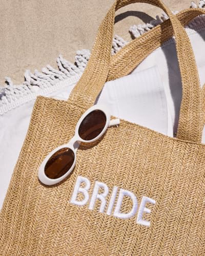 Bolso tote de playa para novia miniatura 2