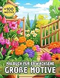 Malbuch Für Erwachsene Große Motive: Über 100 großformatige Ausmalvorlagen mit inspirierenden Natur- und Tierdarstellungen – ideal für kreative Entspannung und zum Stressabbau