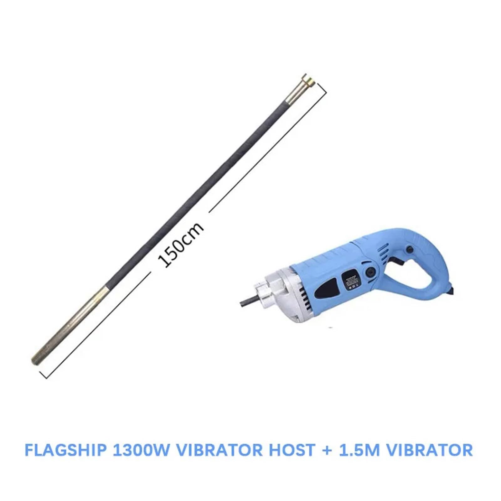 Hormigonera, Vibrador de inserción portátil, pequeño vibrador de cemento monofásico for el hogar, vibrador de 1300 W de alta potencia(1.5m)