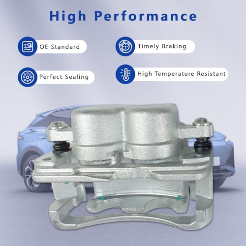 Image of 2 Pcs Front Brake Caliper Fit for 2002-2006 Cadillac Escalade, 1999-2013 Chevy Silverado Avalanche Suburban Tahoe, GMC Yukon Safari, Disc Brake Caliper w /Bracket Replace for 18B4728 18B4729