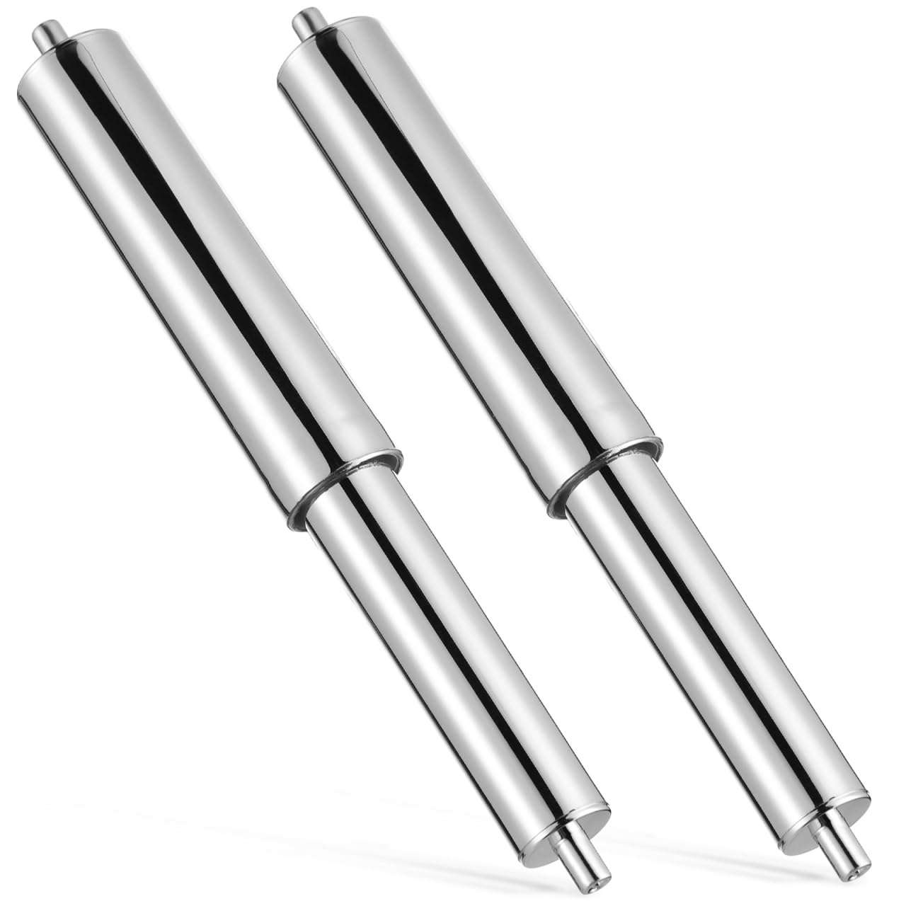 Housoutil Spring-Loaded Toilet Paper Holder Rail Pack of 2 Universal Toilet Roll Holder Stainless Steel Replacement Paper Holder Insert Spindle Tissue Holder Rail