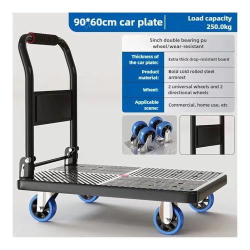 Carro plegable con plataforma, capacidad 250 lb miniatura 2