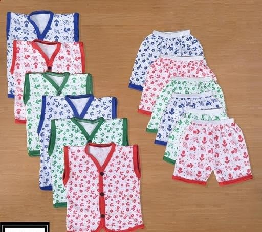 Image of Baby Boys Pack of 6 Cotton Top & Bottom Clothing Set| Comfortable, Breathable, Lightweight, Skin Friendly|SL 11