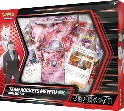Pokémon-Sammelkartenspiel: Kollektion Team Rockets Mewtu-ex (1 holografische Promokarte, 1 überdimensionale holografische Karte & 4 Boosterpacks) – Bild 4