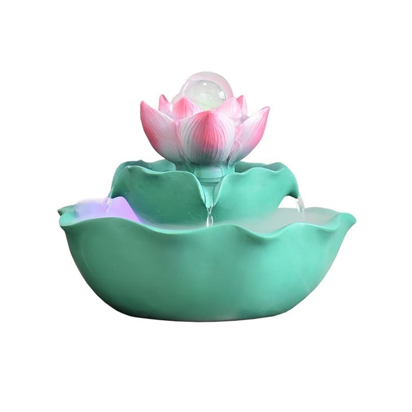 Water Feature Tabletop Fountain 3-Tiers Small Waterfall Fountains for Bedroom Living Room Office Indoor Fountains