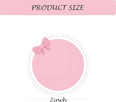 500 Pcs Mother's Day Pink Bow Direct Thermal Labels 2inch Happy Mother's Day Stickers Bowknot Coquette Label for Wedding,Name Tag,Envelope Sealing,Gift Wrapping