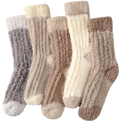 Tavaleu Womens Fuzzy Socks Fluffy Socks Women Winter Womens Cozy Socks Warm Soft Slipper Socks Sleeping Socks for Women Cover