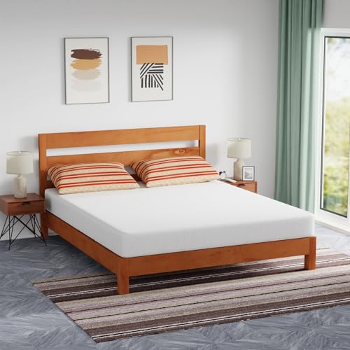 Image of FDW | 8 Inch California King Mattress | Medium Firm | Gel Memory Foam Mattress | White | Bed in a Box, CertiPUR-US Certified | Pressure Relief, Cooling Ventilated Foam | Washable Removable Cover