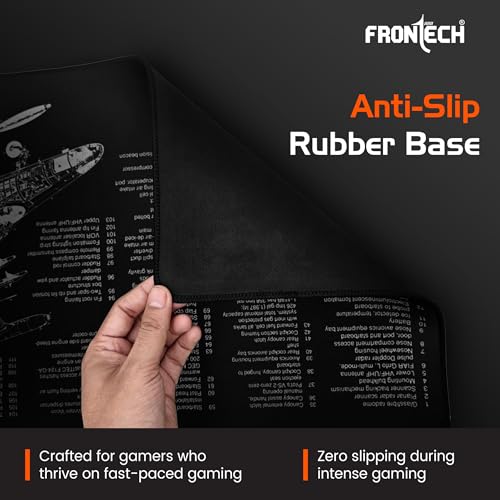 Image of FRONTECH Extended Gaming Mouse Pad (900 x 400 mm) - Premium Desk Mat with Anti-Slip Rubber Bas | Water-Resistant Surface | Stitched Edges & Ultra-Smooth Control for Gaming & Office (MSP-0058)
