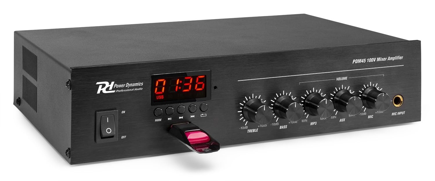 Impianto Audio Filodiffusione 6 Casse Parete Black Bluetooth Radio FM USB