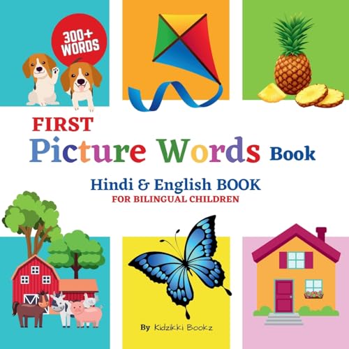 Book cover of First Picture Words Book - Hindi & English Book For Bilingual Children