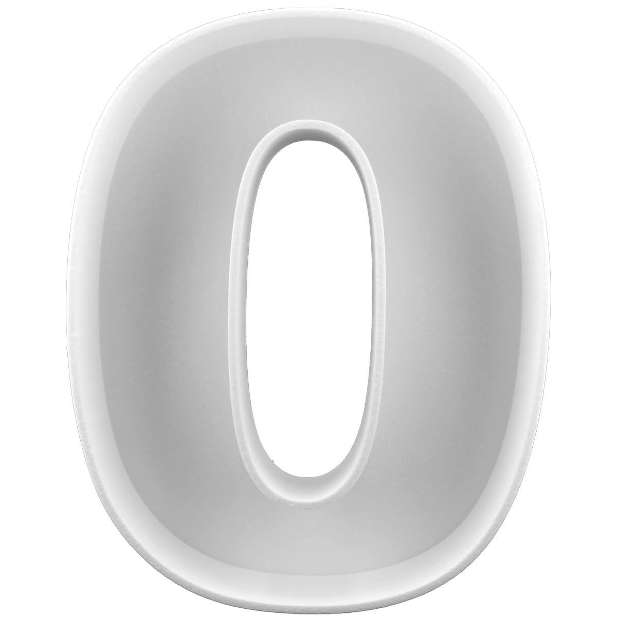 Number 0 Reusable Plastic Letter Charcuterie Board Box, Letter Food Trays 8” (White, 0)