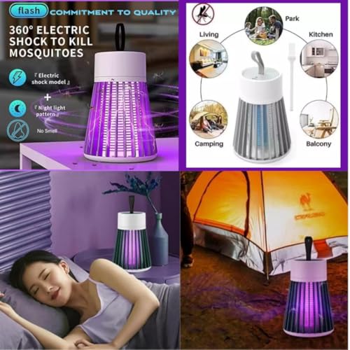 Image of LED Mosquito Killer Lamp for Home, UV Light Mosquito Killer Machine, Mosquito Trap Indoor, Mosquito Control Machine, Portable Electric Mosquito Repellent USB Lamp for Small Room (Pack of 1)